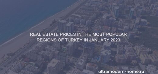 Real estate prices in the most popular regions of Turkey in January 2023